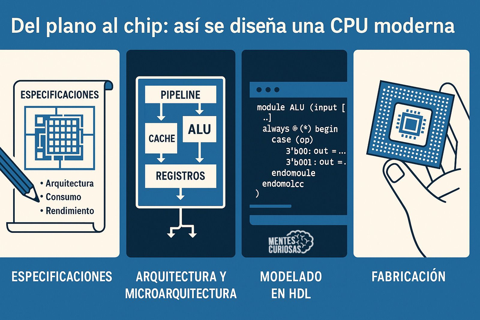 Del plano al chip: así se diseña una CPU moderna