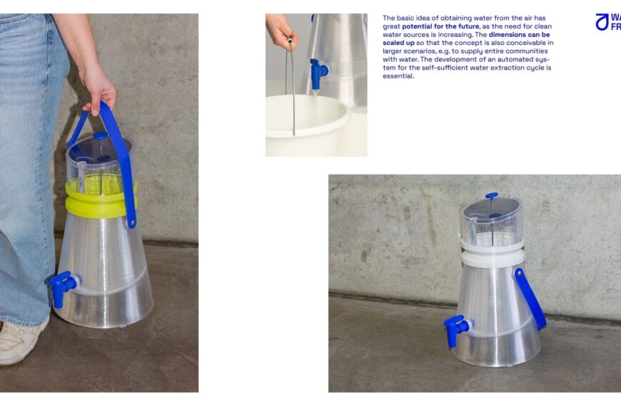 “Agua del aire”: un dispositivo portátil impreso en 3D promete agua potable para una familia cada día