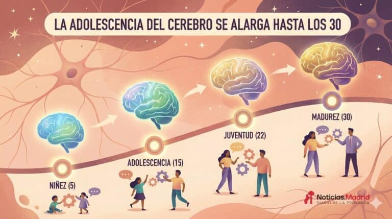 La “adolescencia” del cerebro se alarga hasta la treintena: un mapa en cuatro hitos que cambia cómo entendemos el desarrollo humano