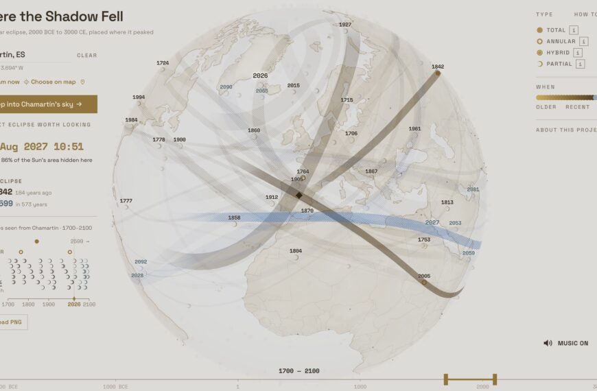 Where the Shadow Fell: la espectacular web que reúne 5.000 años de eclipses